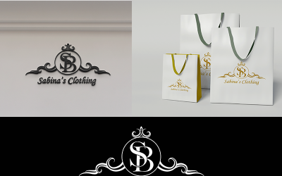 Шаблон логотипа SB Letter-Luxury