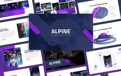 Alpine - Technologie Mehrzweck-PowerPoint-Vorlage