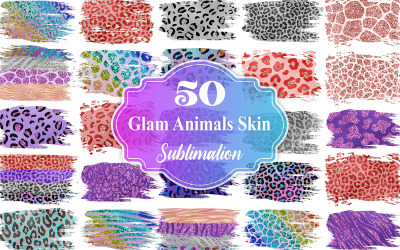 Balíček sublimace kůže Glam Animals