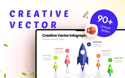 Kreatív vektoros Infographic bemutató sablon