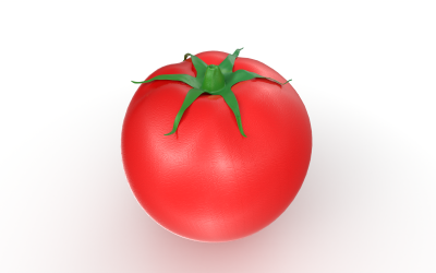 Rote Tomate Low-Poly-3D-Modell