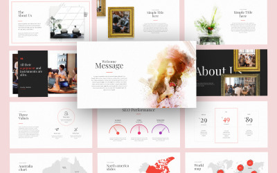 Colorist Watercolor Brush PowerPoint šablony