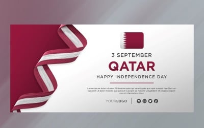 Qatar National Independence Day Celebration Banner, National Anniversary