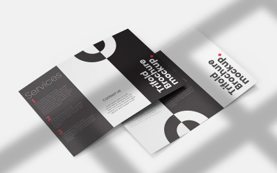 Trifold Brochure Mockup PSD Template Vol 11