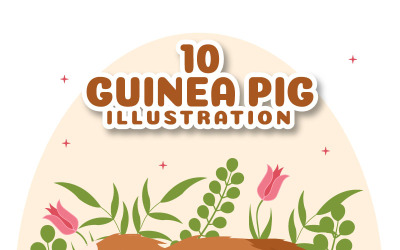 10 Illustration d&amp;#39;animaux de compagnie de cochon d&amp;#39;Inde