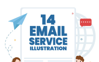14 Illustration du service de marketing par e-mail