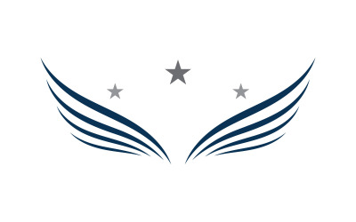Kanat logosu ve sembolü. Vektör illüstrasyonu V12