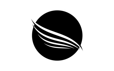 Logo i symbol skrzydła. Ilustracja wektorowa V14