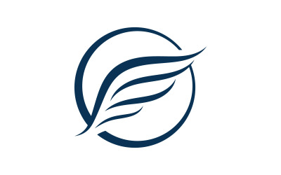 Logo i symbol skrzydła. Ilustracja wektorowa V3