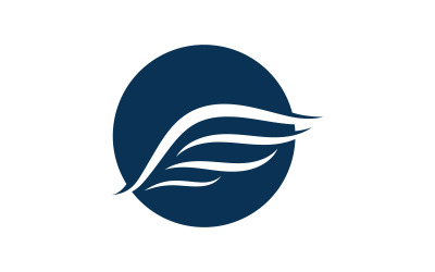 Logo i symbol skrzydła. Ilustracja wektorowa V4
