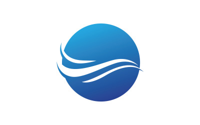 Logo und Symbol der Wasserwelle. Vektorabbildung V12