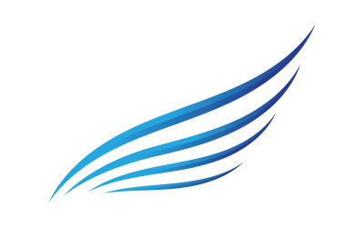 Logotipo e símbolo da asa. Ilustração vetorial V13