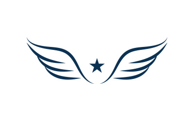 Logotipo e símbolo da asa. Ilustração vetorial V15