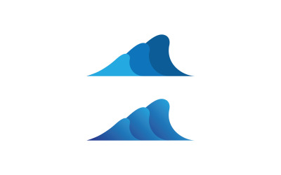 Logotipo e símbolo da onda de água. ilustração vetorial V3