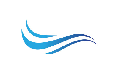 Logotipo y símbolo de la onda de agua. Ilustración vectorial V8