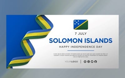 Solomon Islands National Independence Day Celebration Banner, National Anniversary
