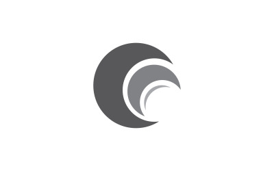 Water Wave logotyp och symbol. Vektorillustration V6