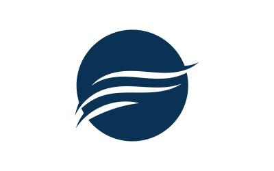 Wing-Logo und -Symbol. Vektorabbildung V7