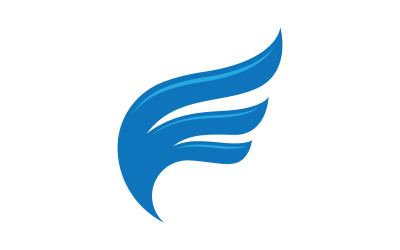 Wing-Logo und -Symbol. Vektorabbildung V9