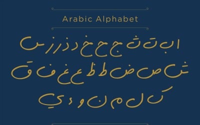 Arabic Alphabet Calligraphy Fonts  Style.