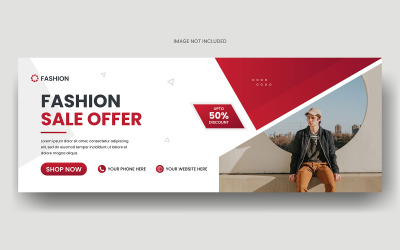Modern divat eladó közösségi média borító és web banner sablon