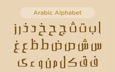 Neuer arabischer Alphabet-Kalligrafie-Schriftstil.