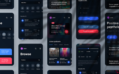 Modello PSD mockup dell&amp;#39;applicazione Vol 04