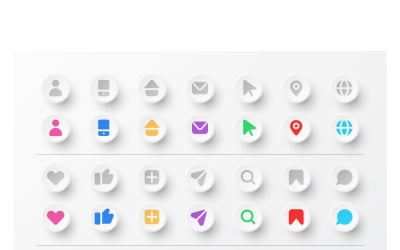 Modelo de conjunto de ícones de mídia social