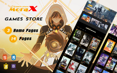 Morax – Адаптивний HTML-шаблон веб-сайту магазину відеоігор