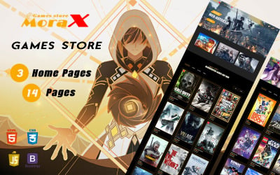 Morax - 视频游戏商店响应式 HTML 网站模板