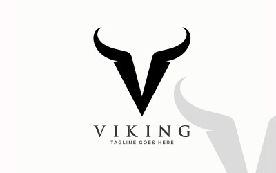 Plantilla de diseño de logotipo abstracto letra V