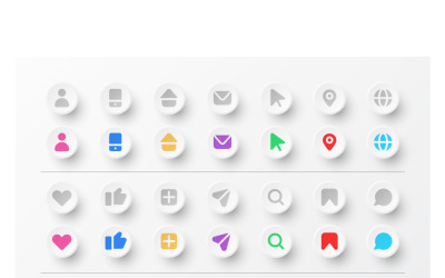 Sjabloon voor sociale media-pictogramset