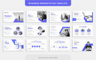 Apresentação de negócios criativos para design de modelo de slides de agência de empresa