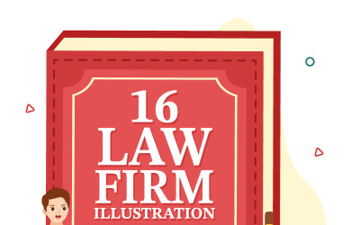 16 Ilustración de servicios de bufete de abogados