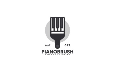Logo della sagoma del pennello per pianoforte