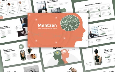 Mentzen - Zdrowie psychiczne Uniwersalny szablon PowerPoint