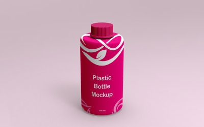 Modèle PSD de maquette de bouteille en plastique Vol 02