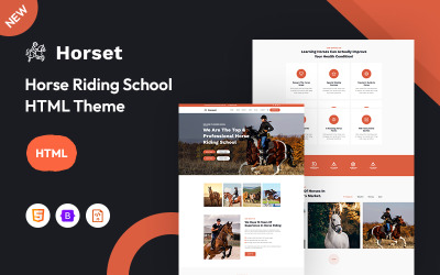 Horset – Modello di sito web per circolo equestre e scuola di equitazione