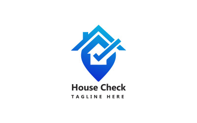 House Check-logotyp och fastighetslogotypmall
