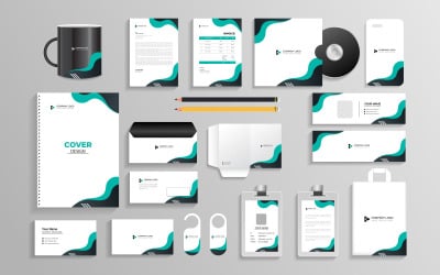 Office stationery items and Corporate branding identity Template for industrial concept