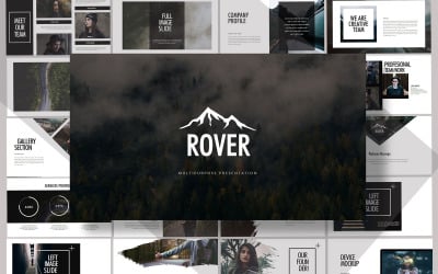 Rover Adventure — szablon programu PowerPoint w lesie