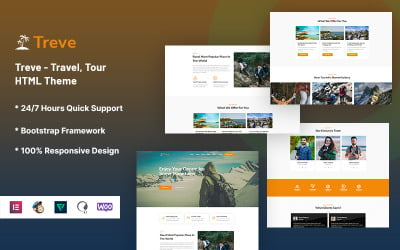 Treve — шаблон веб-сайта для путешествий, туров