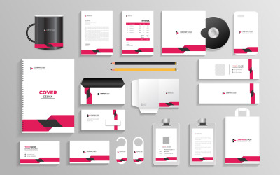 Vector Kantoorartikelen en Corporate branding identity Template voor industrieel element