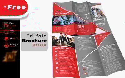 Modèle de conception de brochure à trois volets GRATUIT pour les entreprises