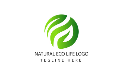 Eco Life-Logo. Natürliche Öko-Leben-Logo-Vorlage