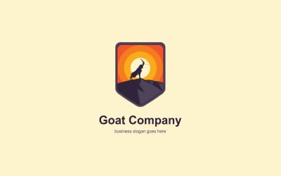 Goat logo design template