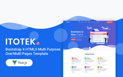 itotek | Bootstrap 4 Vue Js multifunctionele sjabloon met meerdere pagina&amp;#39;s
