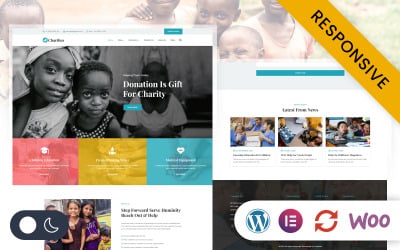 Jótékonysági szervezetek – Jótékonysági Nonprofit Adománygyűjtés Elementor WordPress reszponzív téma