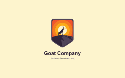 Plantilla de diseño de logotipo de cabra
