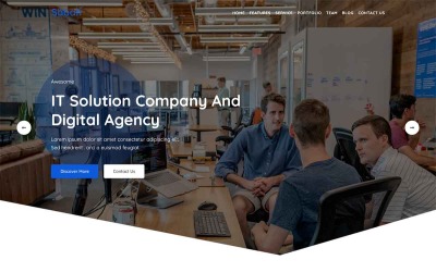 Sabah - Modèle de page de destination des services de solution informatique